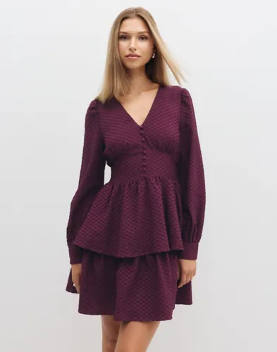 Vero Moda – Rød – Vmaugusta Ls Layer Short Dress Wvn